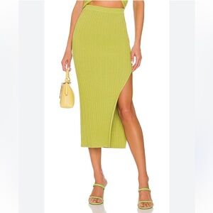 Camila Coelho Lyon Green Midi Skirt on REVOLVE